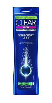 Шампунь CLEAR vita ABE 2 в 1 АктивСпорт п/перхоти д/муж 400мл