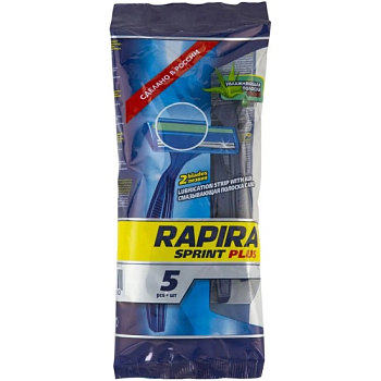 Станок бритвенный RAPIRA Berry однораз. синий с алоэ 5шт
