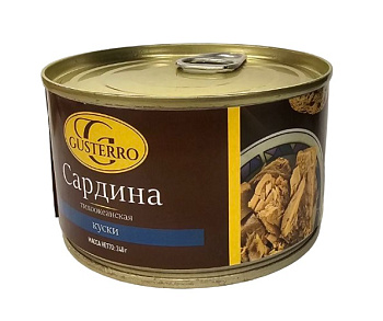 Сардина GUSTERRO (иваси) тихоокеанская 240г (ключ)