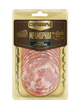 Колбаса ТМ Стародворье Мраморная с/к 70г нарезка