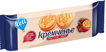 Печенье  LETI Кремченье  земляника  150г