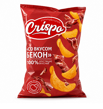 Чипсы CRISPO со вкусом бекона 70г