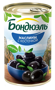 Маслины BONDUELLE черные с/к 314мл ж/б