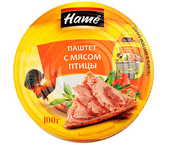 Паштет Хаме  с мясом птицы 100г