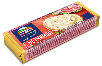 Сыр HOCHLAND плавленный С ветчиной 100г блочки 35% Продукт без ЗМЖ