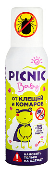 Аэрозоль PICNIC Baby от комаров и клещей 125см3