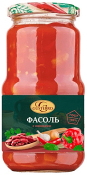 Фасоль с овощами GUSTERRO 490г с/б