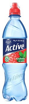 Вода питьевая AQUA MINERALE актив клубника и мята 0,5л п/б