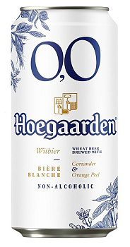 Пивной напиток Хугарден безалкогольное 0,45л ж/б