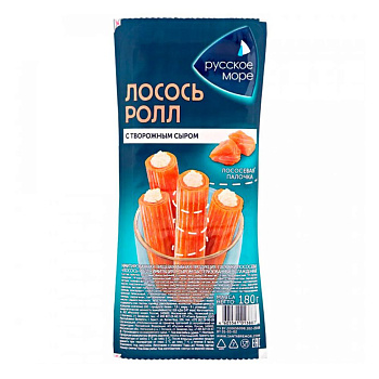 Лососевые палочки Русское море лосось ролл с сыром 180гр