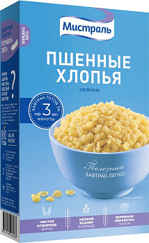 Хлопья МИСТРАЛЬ пшенные 400г