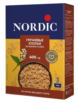 Хлопья NORDIC гречневые 400г