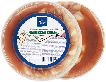 Сельдь Sangusto филе-кусочки Медвежья сила в масле 150г