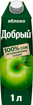 Сок ДОБРЫЙ яблоко 1л т/п
