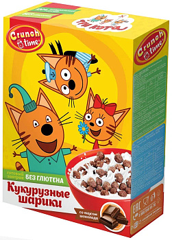 Сухой завтрак CRUNCH TIME ТРИ КОТА 170 г  
