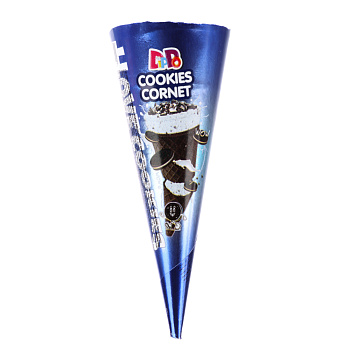 Вафли DIPPO CORNET COOKIES рожок с молочной начинкой и какао-печеньем 25г