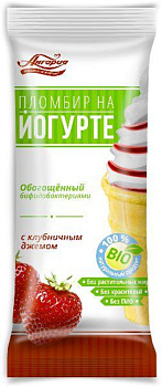 Мороженое АНГАРИЯ Пломбир на йогурте с клуб.джемом 85г стакан Продукт без ЗМЖ