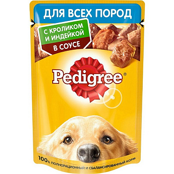 Корм PEDIGREE д/собак крол/инд 85г