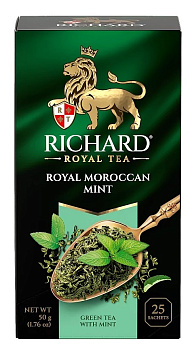 Чай RICHARD Royal Royal Moroccan Mint зеленый (25*1,5г) 37,5г