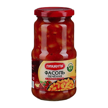 Фасоль ПИКАНТА печеная в т/с 470-530г с/б 