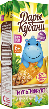 Сок Дары Кубани Мультифрукт с 6мес 0,2л т/п