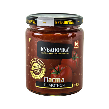 Томатная паста КУБАНОЧКА в/с 25% 280г