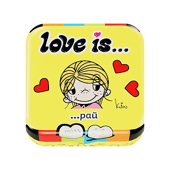 Конфеты освежающие "Love is...." в форме сердца со вкусом морской соли и лимона 20г