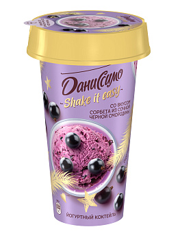 Коктейль йогуртный  Даниссимо Сорбет-черная смородина 190г Продукт без ЗМЖ
