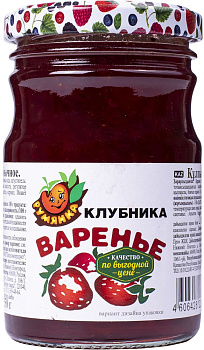 Варенье РУМЯНКА Клубника 250 с/б