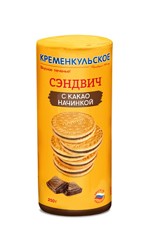 Печенье КРЕМЕНКУЛЬСКОЕ Сказ от Марии с какао начинкой туба 250г