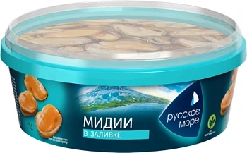 Мясо мидии РУССКОЕ МОРЕ в заливке 300г