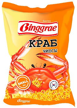 Чипсы Бингре крабовые 50г 