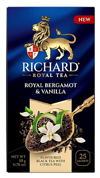 Чай RICHARD Royal Бергамот и ваниль 50г (25пак*2г)