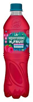 Напиток ЧЕРНОГОЛОВКА Вода+Сок Малина-Черника ср/газ 0,5л п/б