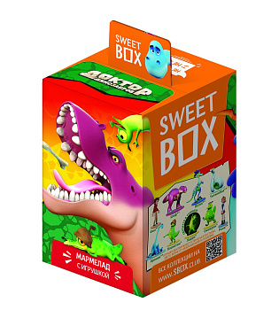 Мармелад с игрушкой ДОКТОР ДИНОЗАВРОВ SWEET BOX в кор 12/10 10г