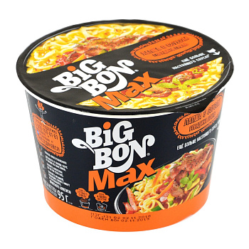 Лапша б/п BIG BON соус говядина 95г ведро