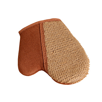 Мочалка из рами варежка с хлопком 18*21см 9146824