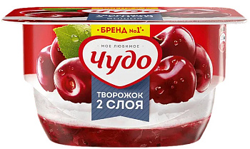Десерт ЧУДО творожный вишня 4% 100г Продукт без ЗМЖ