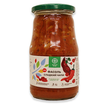 Фасоль ЗЕЛЁНЫЙ БАЗАР Сладкий чили 530-480г с/б 