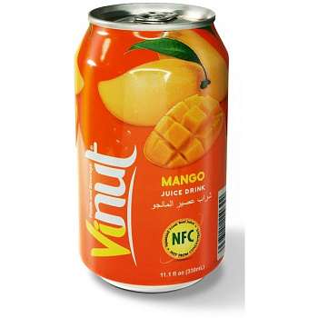 Напиток VINUT со вкусом манго 0,33л ж/б Вьетнам