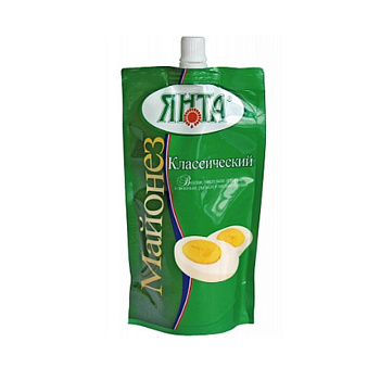 Майонез ЯНТА Классический 50% 200г*32 дой-пак 