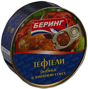 Тефтели рыбные в т/с БЕРИНГ 240г ж/б