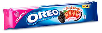Печенье OREO с какао и начинкой клубничный чизкейк 95г