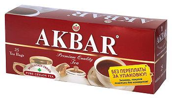 Чай AKBAR Красно-белый 50г (25пак*2г)