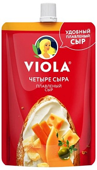Сыр плавленный VIOLA Четыре сыра 45% 180г дойпак