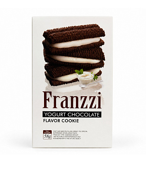 Печенье-сэндвич Franzzi песочное с йогуртово-шоколадным вкусом 58г