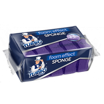 Губка д/посуды TURBOMAG FOAM EFFECT 5 шт