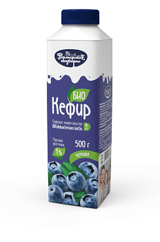 Биокефир ФП 1% Черника 500г т/топ Продукт без ЗМЖ