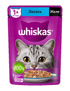 Корм WHISKAS Желе Лосось 75г