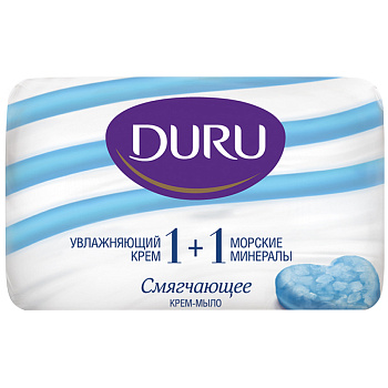 Мыло DURU 1+1 крем/минералы 80г